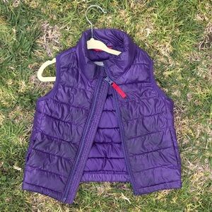 Purple puffer vest size 3